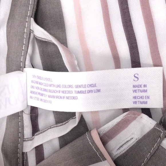 🌺 Stars Above Stripe Button Down Soft Stripe Shirt Size S NWT - Picture 9 of 10